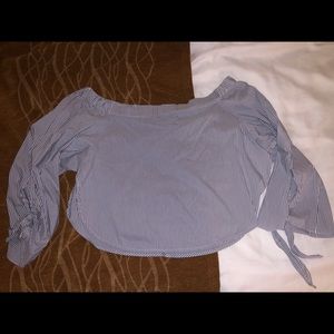 Blue and White Stripped Shirt